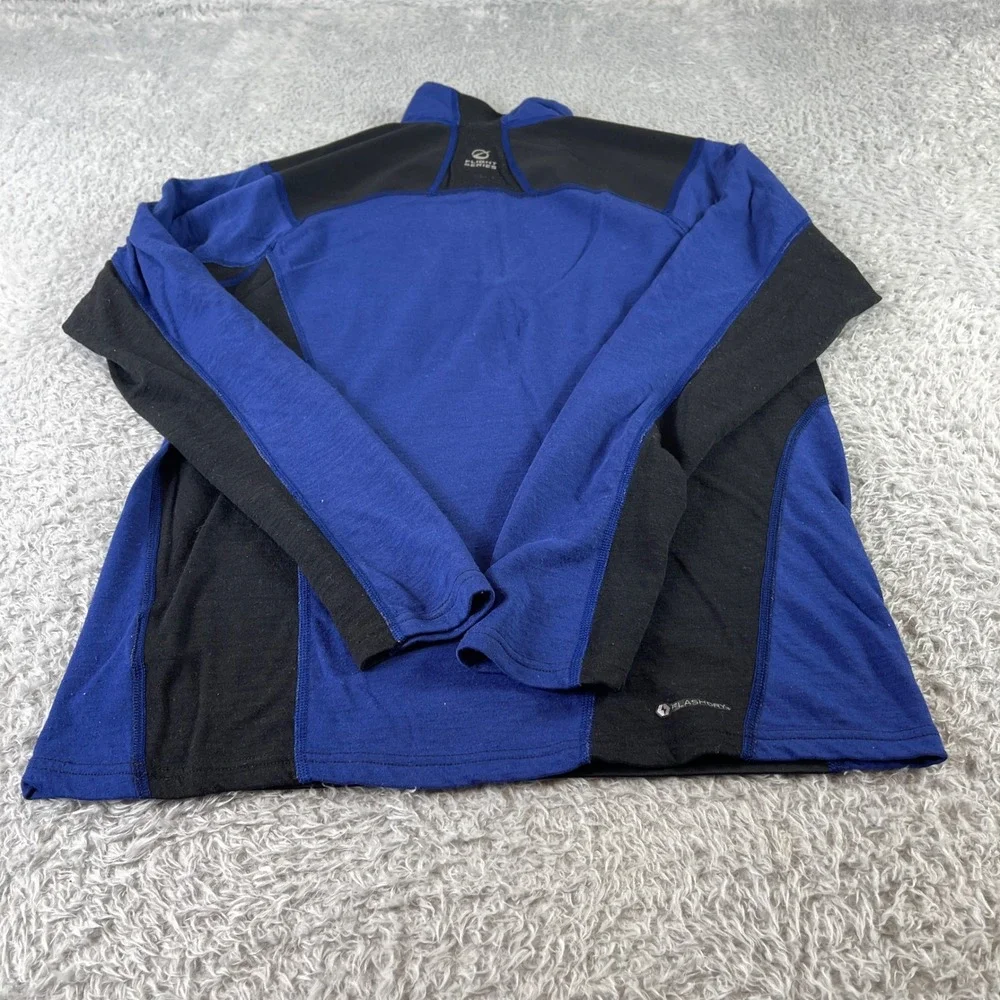 The North Face Flight Series Black Blue Quarter Zip Pullover Fleece Men M